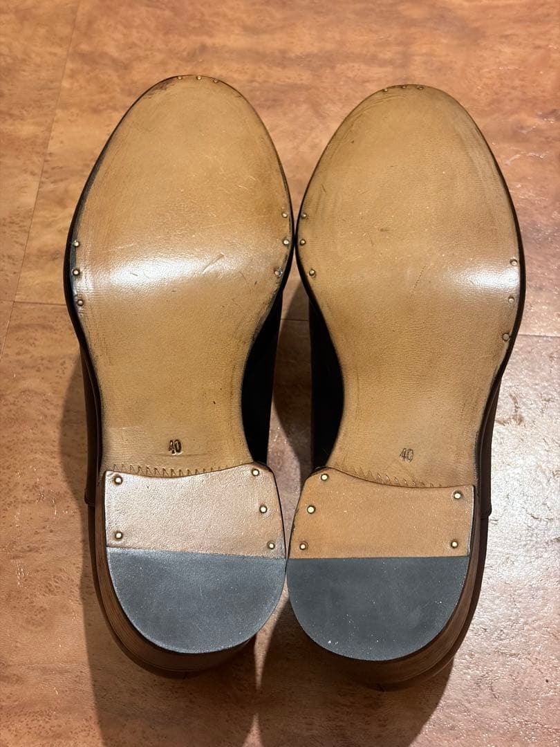 ろ*ん様 [新品未使用]vajra hugo 40 ブラック　カーフ　プレーント