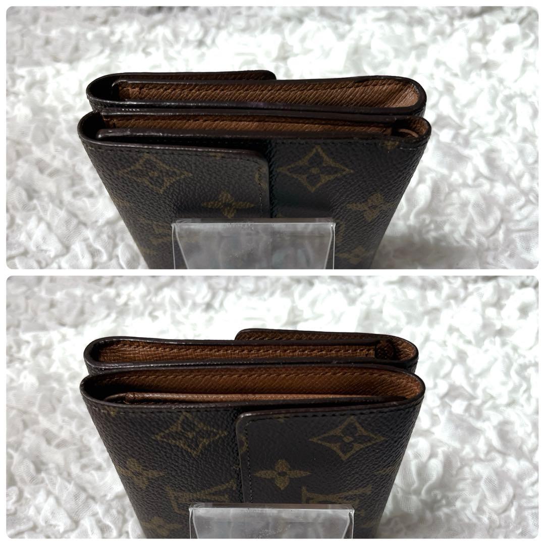 ポルトモネビエカルトクレディ　Wホック　ルイ・ヴィトン 三つ折り財布 ブラウン