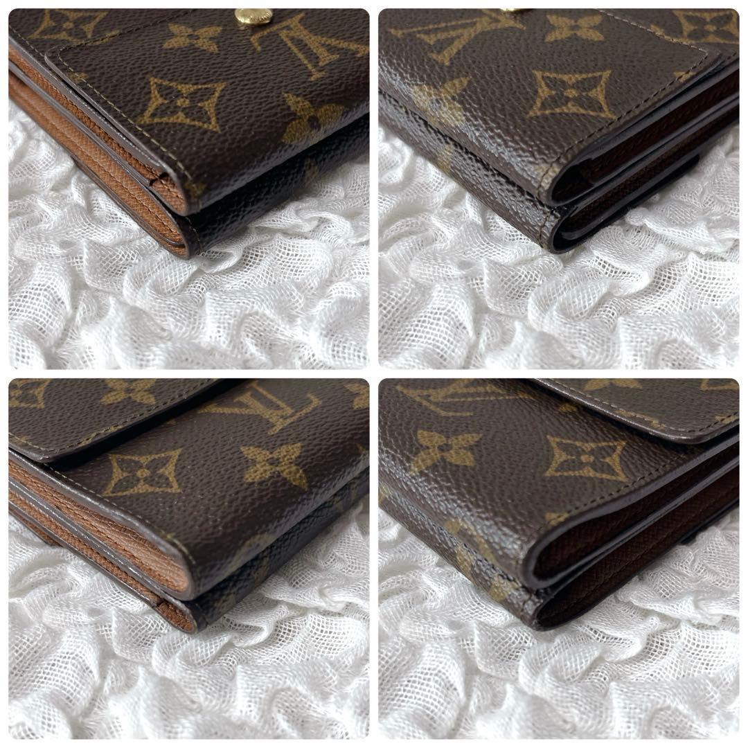 ポルトモネビエカルトクレディ　Wホック　ルイ・ヴィトン 三つ折り財布 ブラウン
