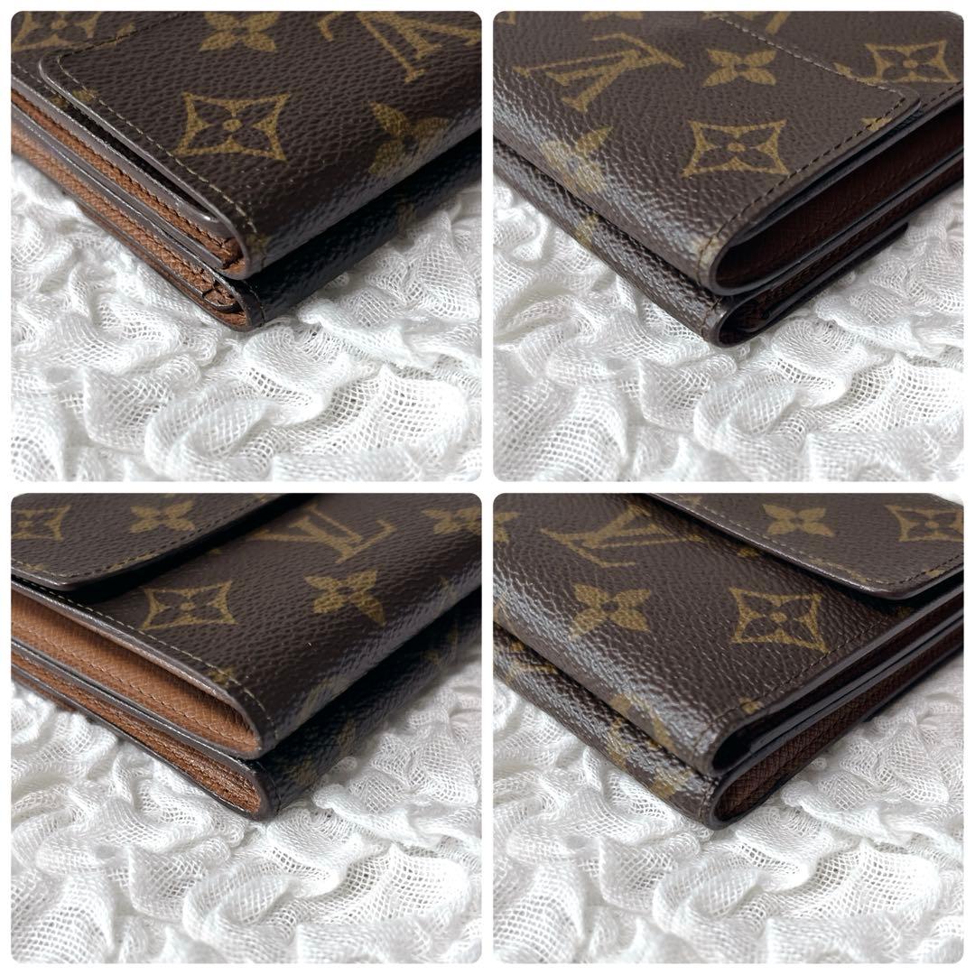 ポルトモネビエカルトクレディ　Wホック　ルイ・ヴィトン 三つ折り財布 ブラウン