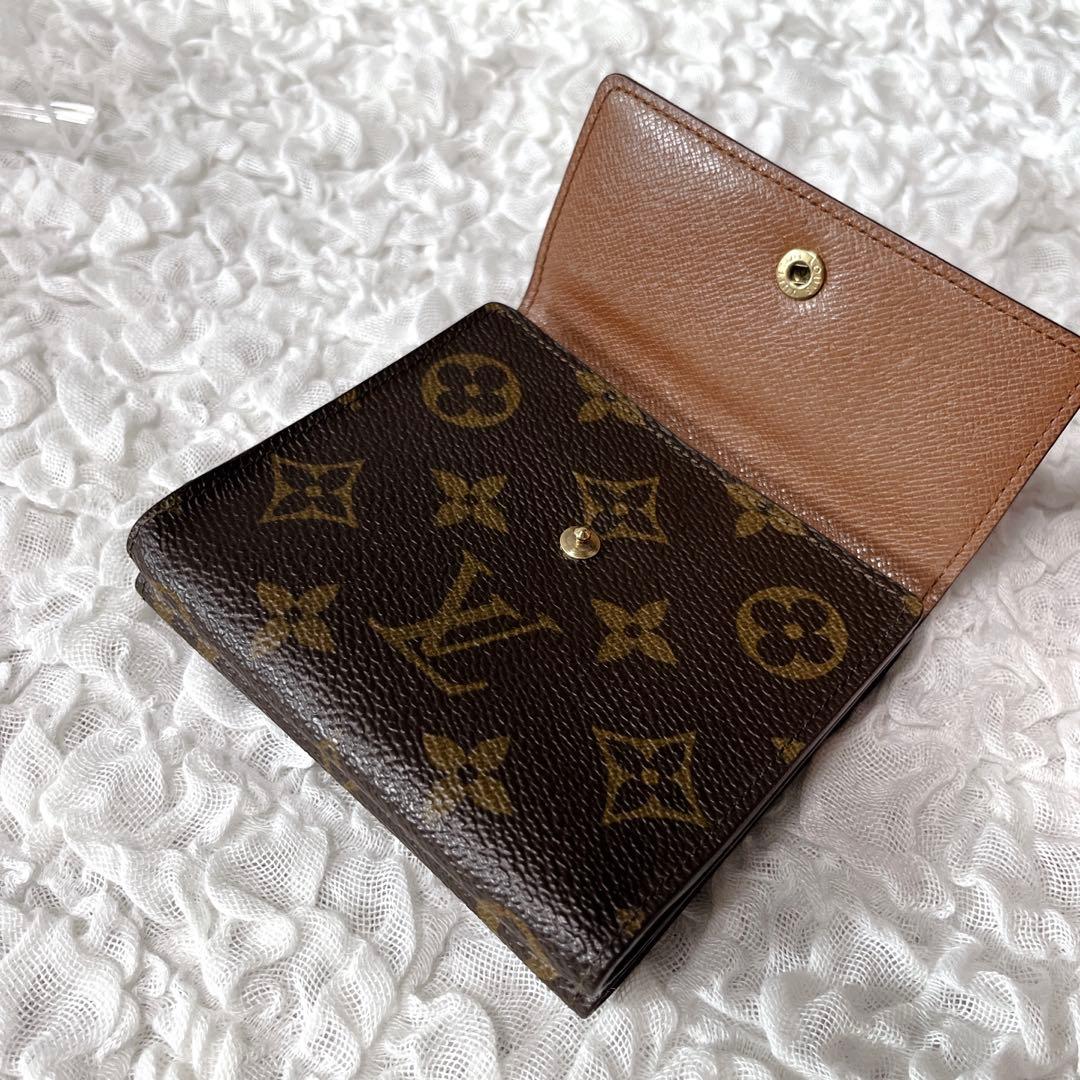ポルトモネビエカルトクレディ　Wホック　ルイ・ヴィトン 三つ折り財布 ブラウン