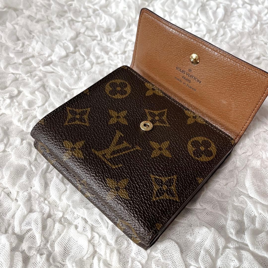 ポルトモネビエカルトクレディ　Wホック　ルイ・ヴィトン 三つ折り財布 ブラウン