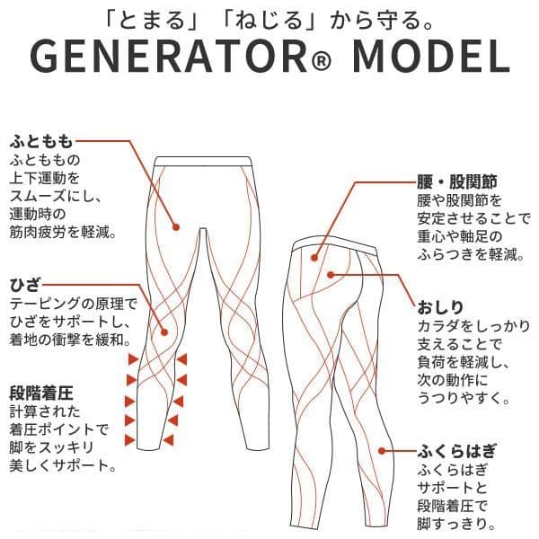 CW-X ジェネレーターモデル スポーツタイツ クール ブラック 新品 L