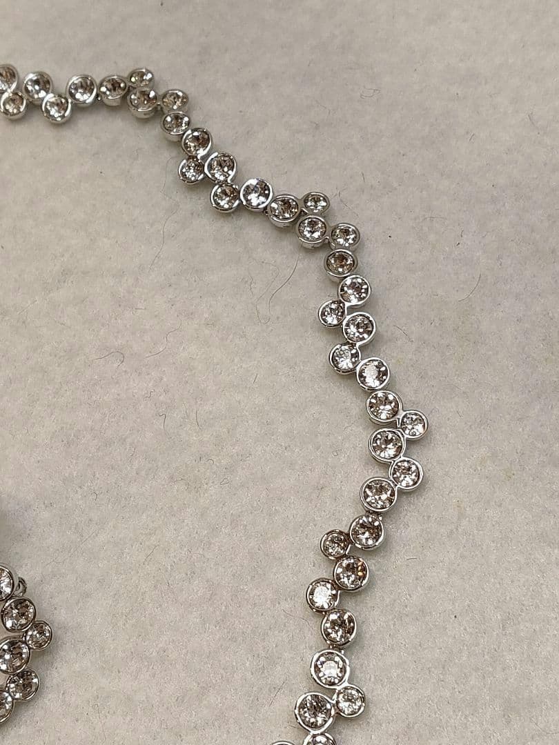 極美品　スワロフスキー Fidelity ネックレス ピアスセット　シルバー