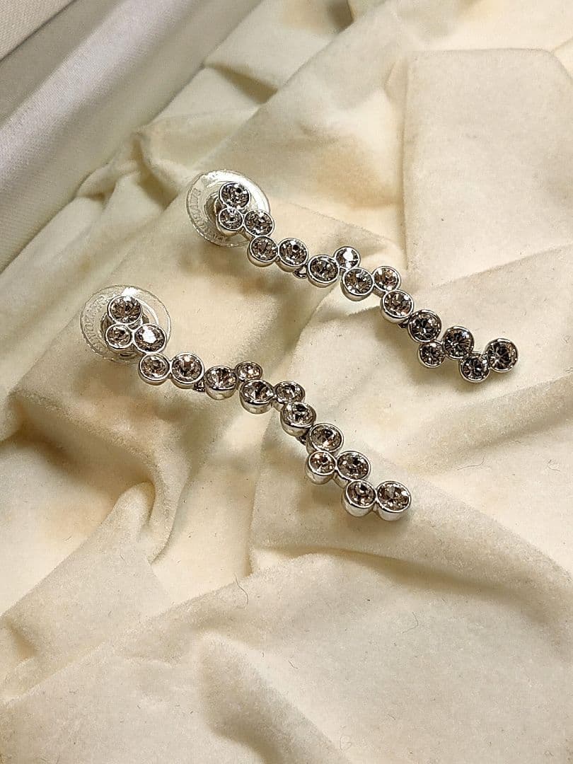 極美品　スワロフスキー Fidelity ネックレス ピアスセット　シルバー