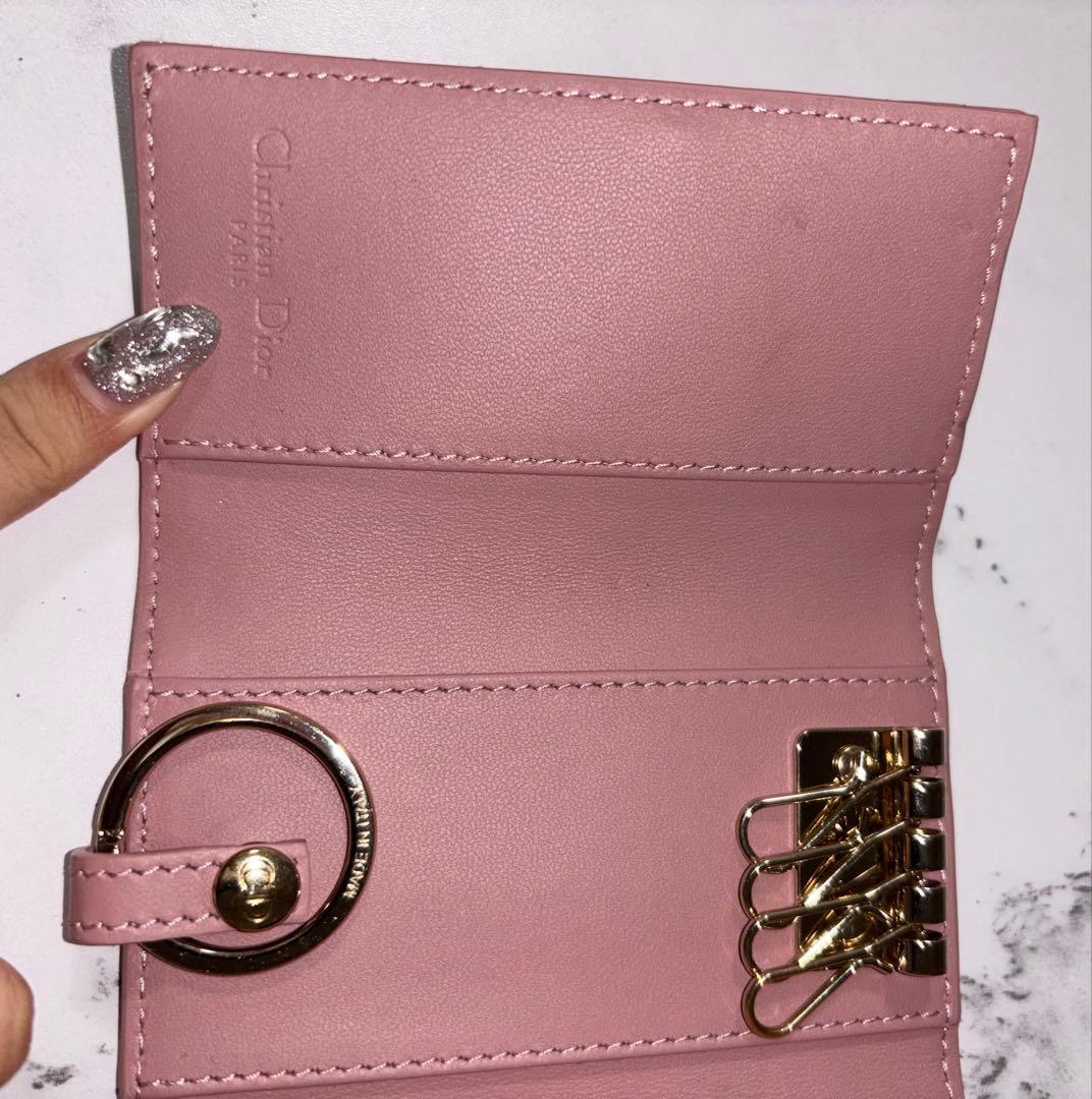Christian Dior ピンク レザー キーケース