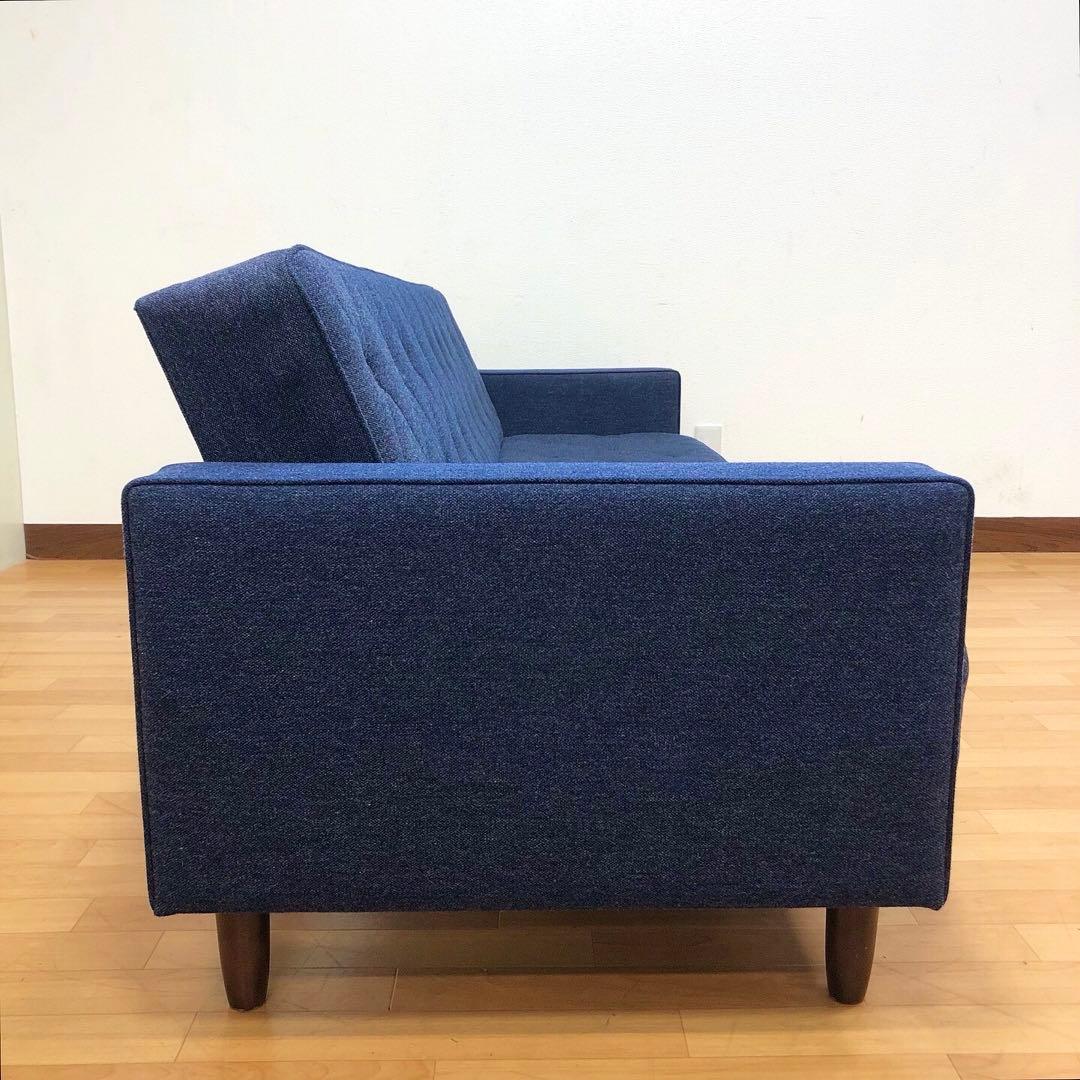 karimoku カリモク60 スリーピングソファ ソファベッド タープブルー