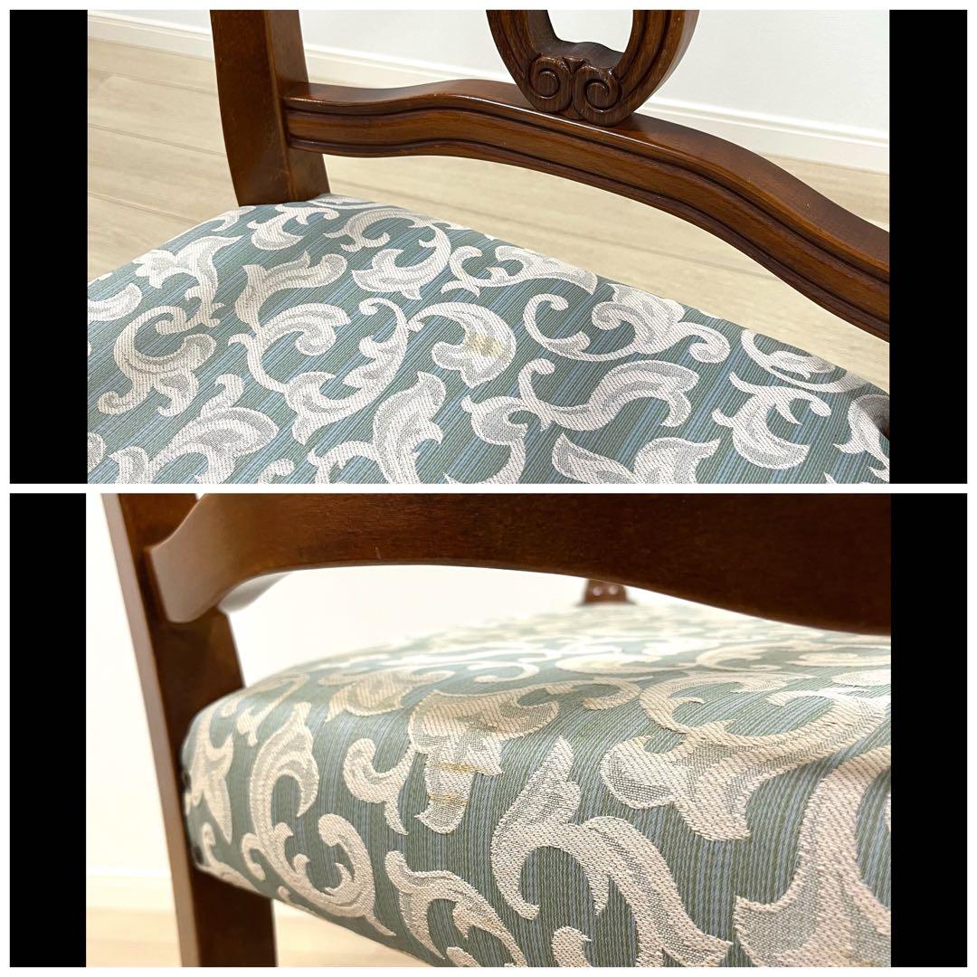 (け92)ブリティッシュデザイン アンティークアームチェア ダイニングチェア