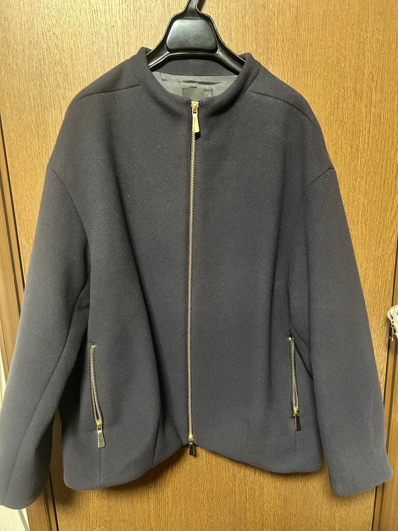 NOBLE ノーブル MTRレイズドネックジップコート 今季　チャコールグレー