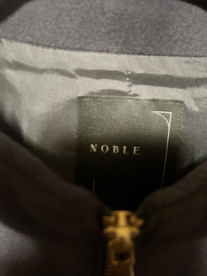 NOBLE ノーブル MTRレイズドネックジップコート 今季　チャコールグレー
