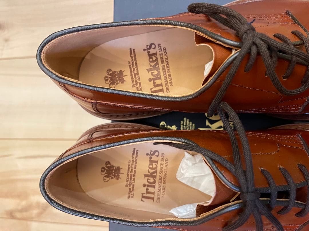 英国製新品Tricker'sトリッカーズ ウッドストック マロンブラウン UK8