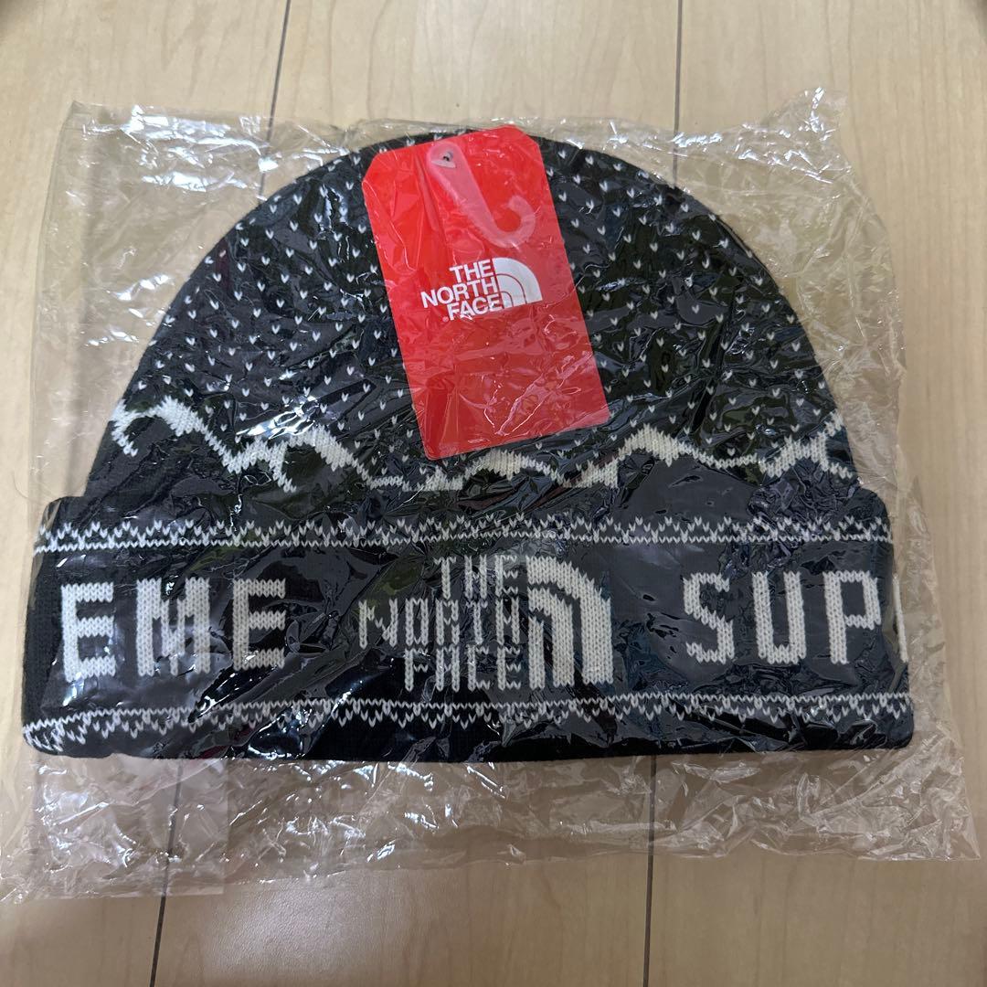 THE NORTH FACE supreme ニット帽 ブラック 新品