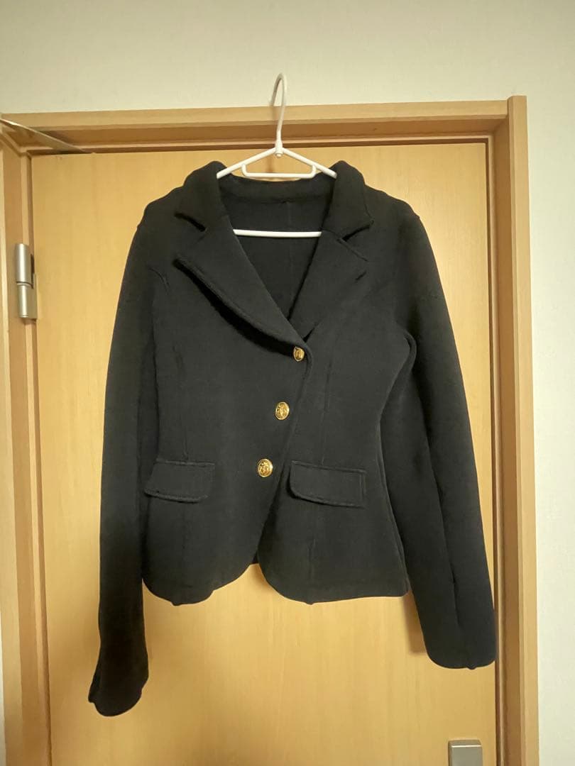 黒 ダブルブレスト テーラードジャケット