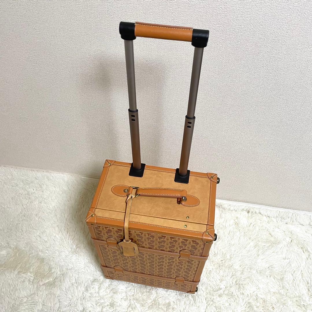 ディズニー Disney キャリーケース ミッキー ブラウン 総柄 レザー