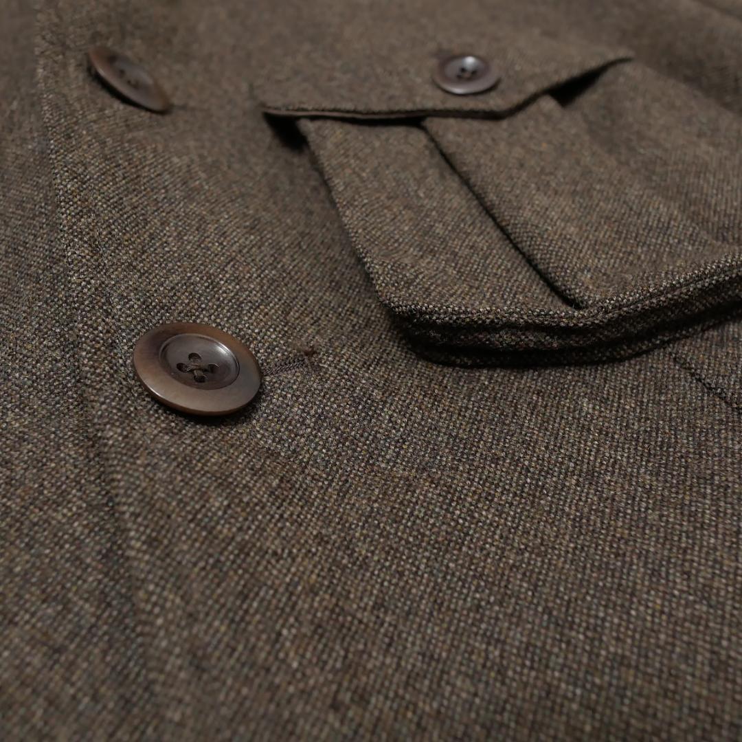 美品【ポールスミスコレクション】ウール サファリジャケット L 日本製 立襟 茶