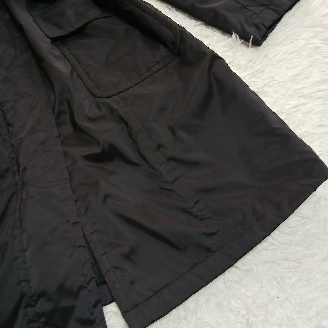 【BURBERRY】フードノバチェック　ベルト付　ロングコート　大きいサイズ46