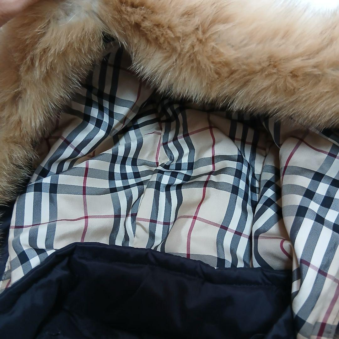 【BURBERRY】フードノバチェック　ベルト付　ロングコート　大きいサイズ46