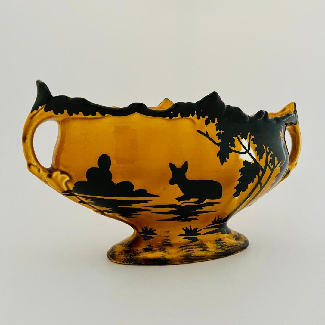 Orchies　フランス陶器　アールヌーボー　フラワーベース　陶器鉢　花瓶