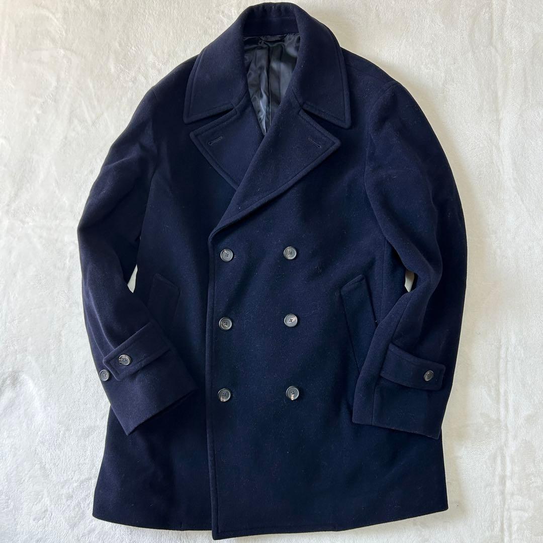 美品 23AWユナイテッドアローズ ウールモッサ ダブル ピーコート L 現行