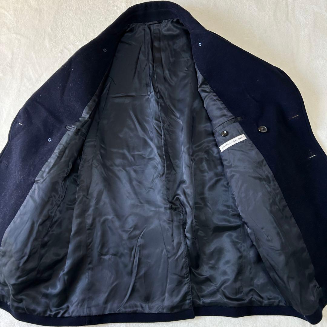 美品 23AWユナイテッドアローズ ウールモッサ ダブル ピーコート L 現行