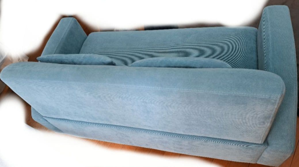 水色　無地　ソファ　２人掛け