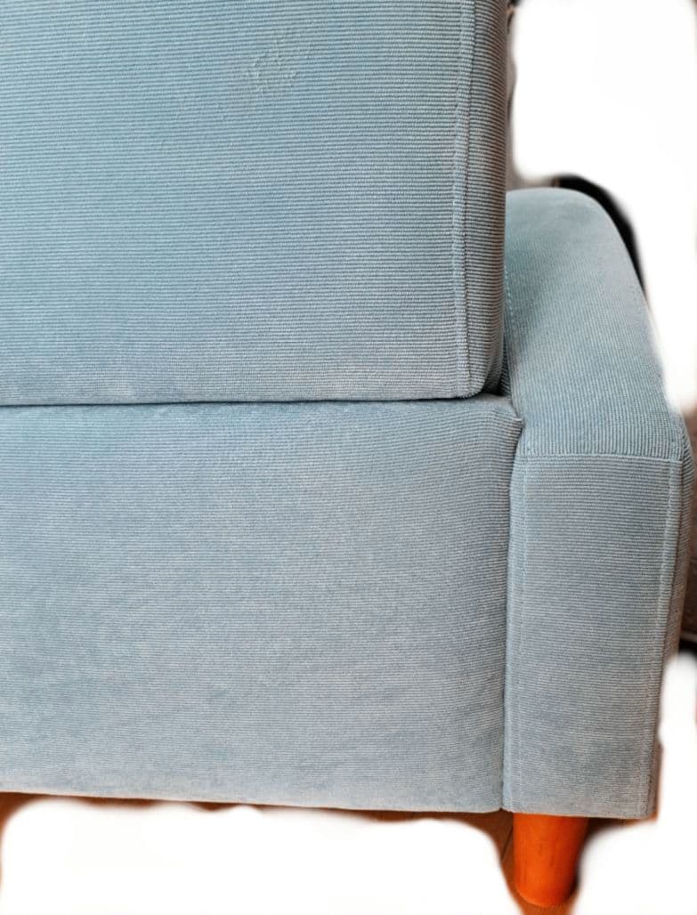 水色　無地　ソファ　２人掛け