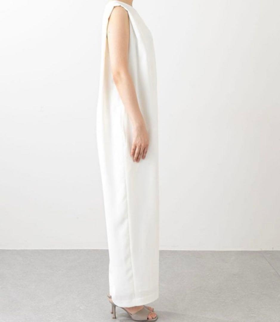 【Whim Gazette】二重織ノースリーブジャンプスーツ オールインワン