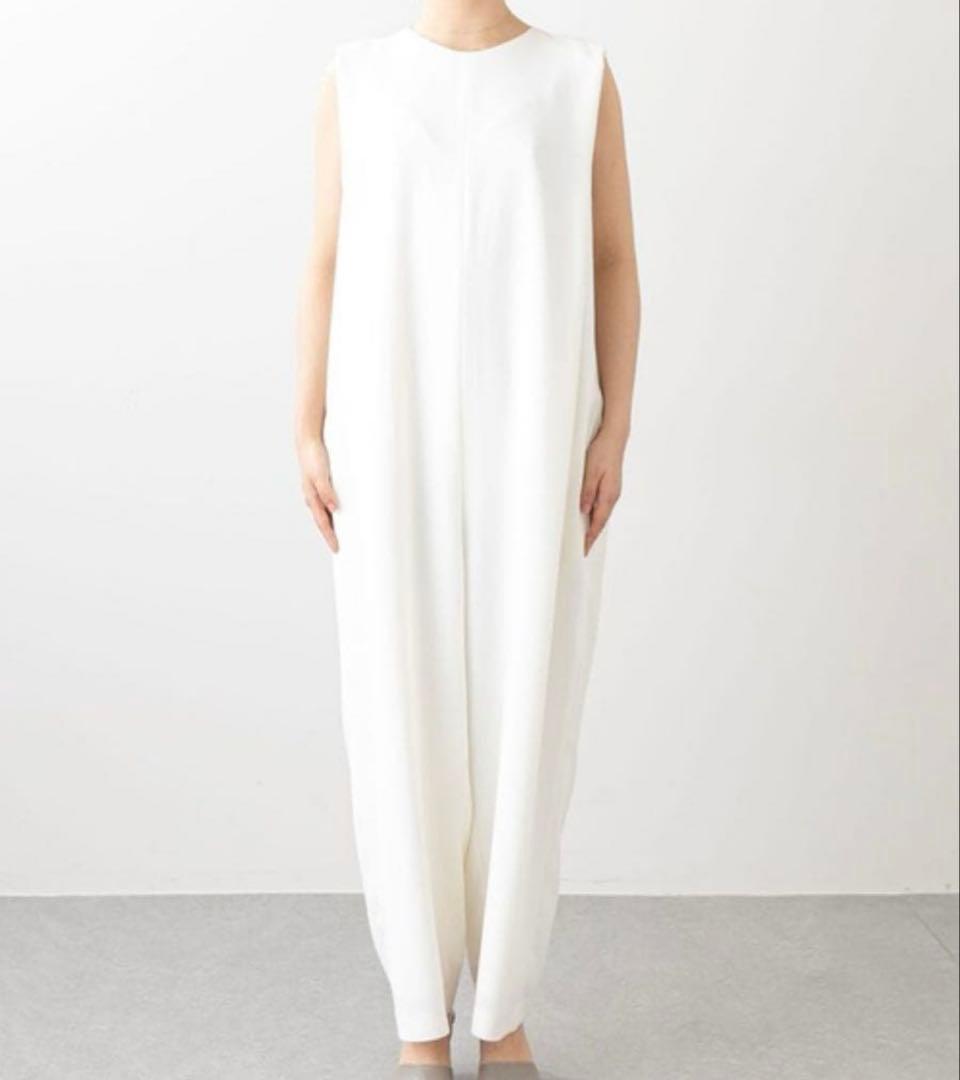 【Whim Gazette】二重織ノースリーブジャンプスーツ オールインワン