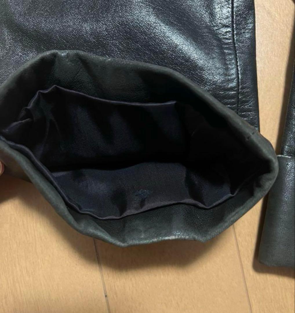 最高級 エルメス 本革 レザーパンツ 38