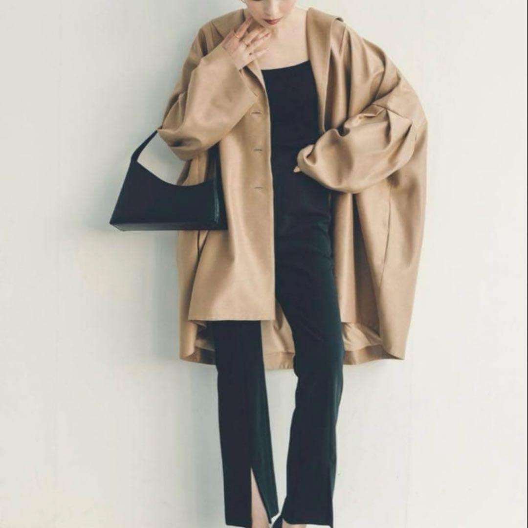 ここにゃん✨️anuans 25年 フォルムコートワンピース 2way