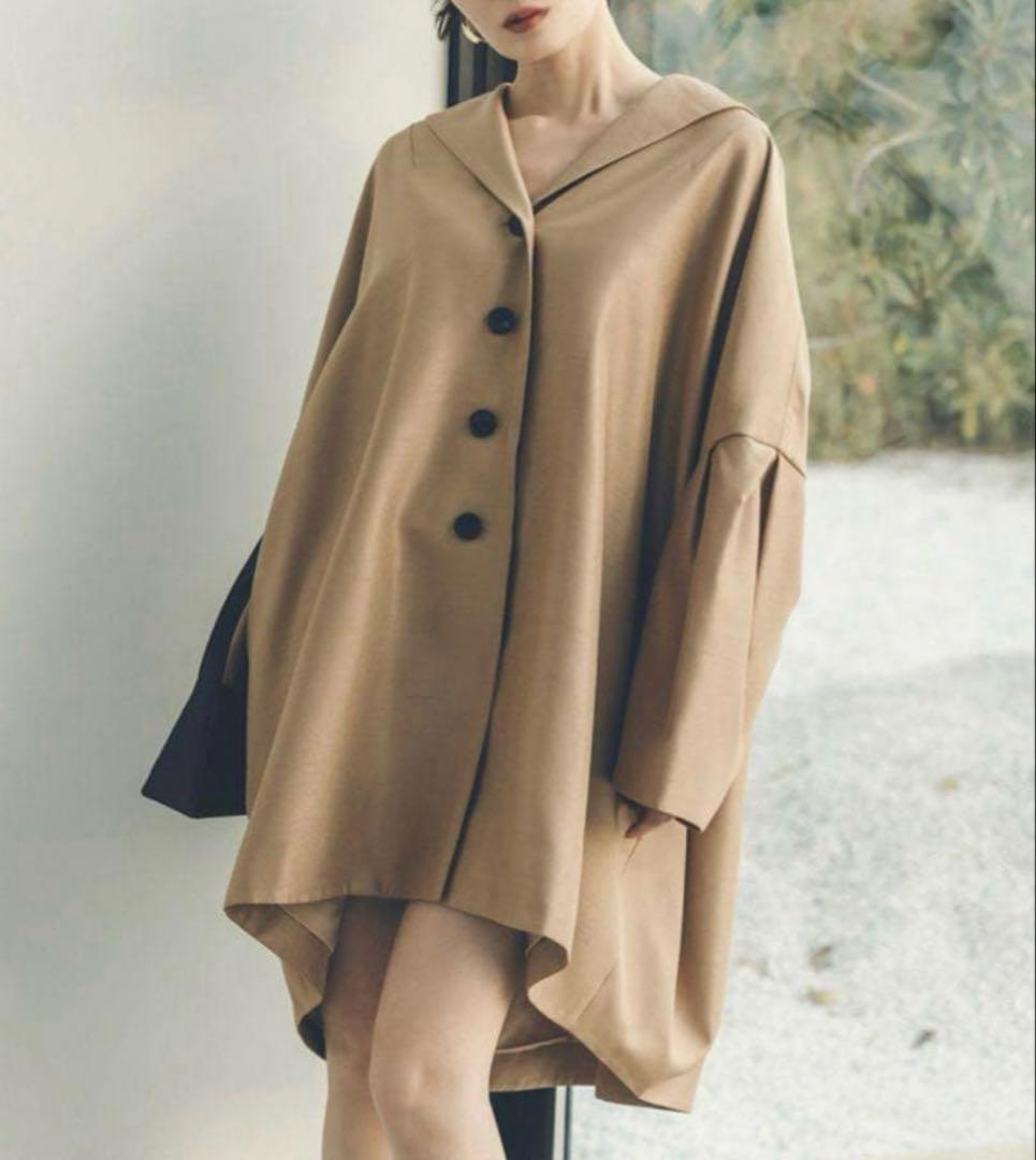 ここにゃん✨️anuans 25年 フォルムコートワンピース 2way