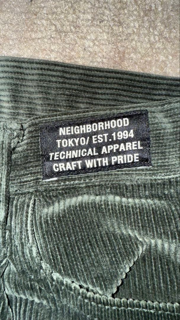 NEIGHBORHOOD グリーンパンツ　Lサイズ　222SPNH-PTM03