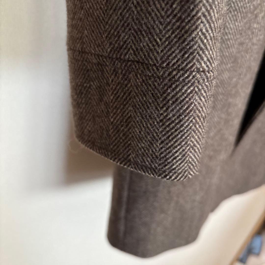 A.P.C. ヘリンボーン柄　ステンカラーコート XS