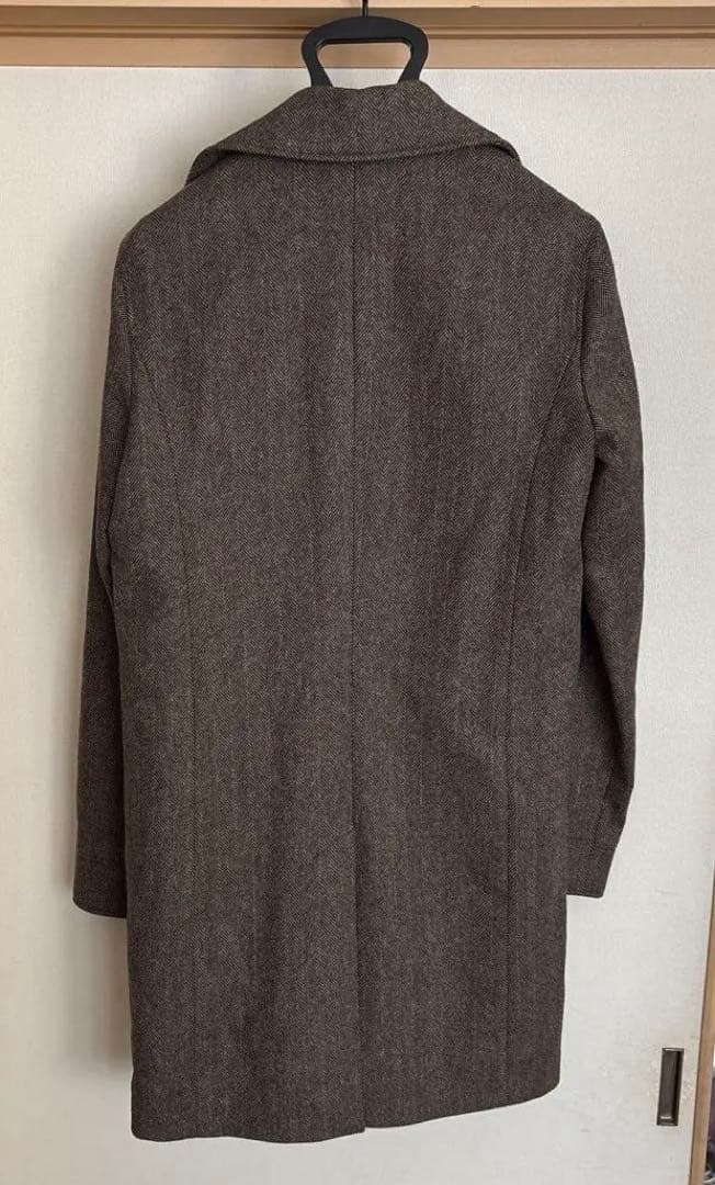 A.P.C. ヘリンボーン柄　ステンカラーコート XS