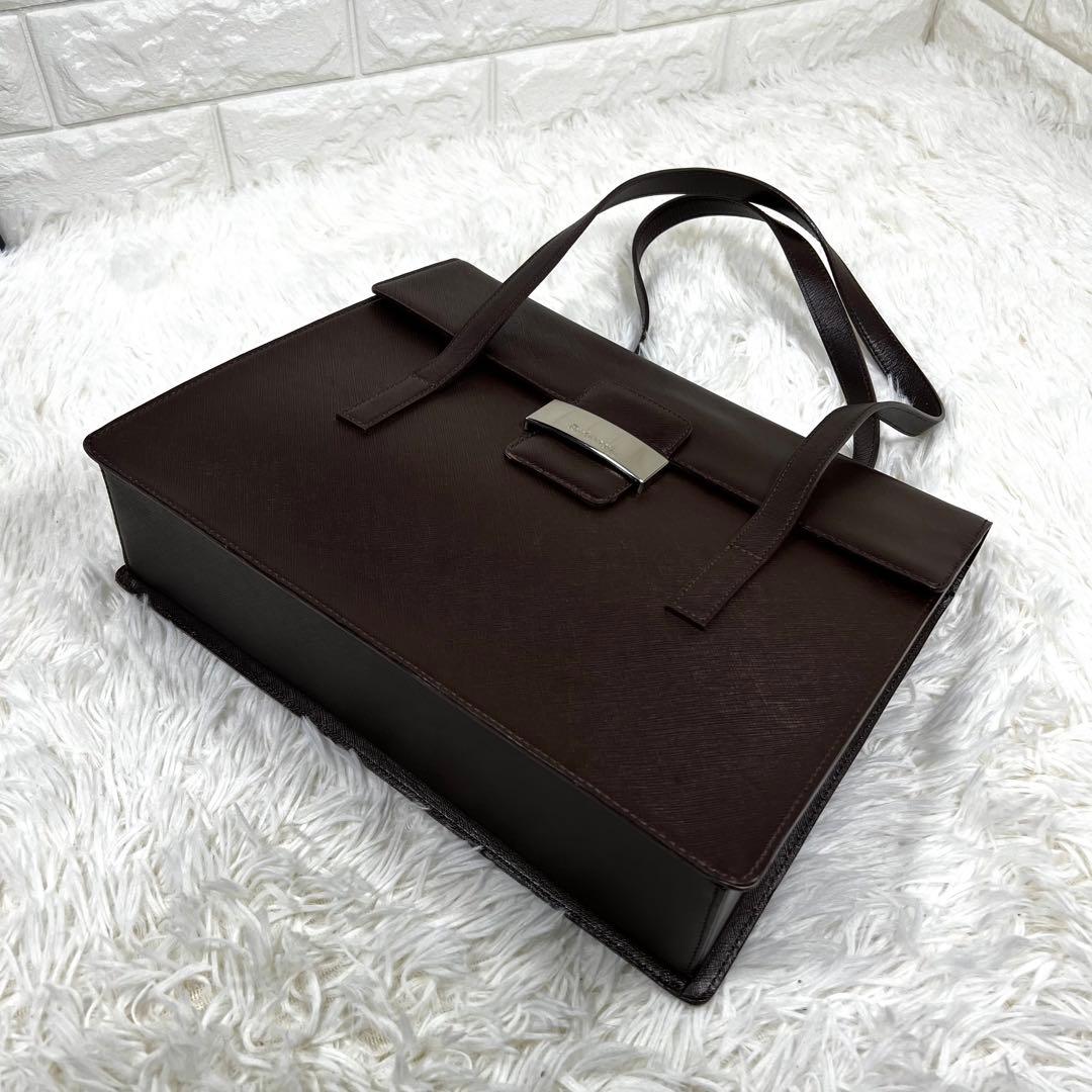 良品 バーバリー ✨ビジネスバック✨ダークブラウン A4対応
