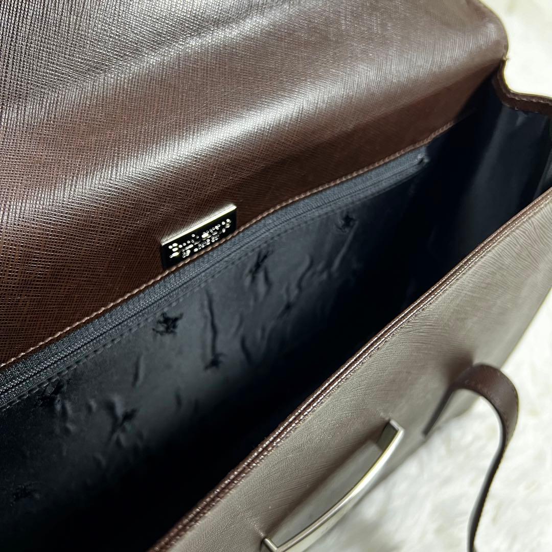 良品 バーバリー ✨ビジネスバック✨ダークブラウン A4対応