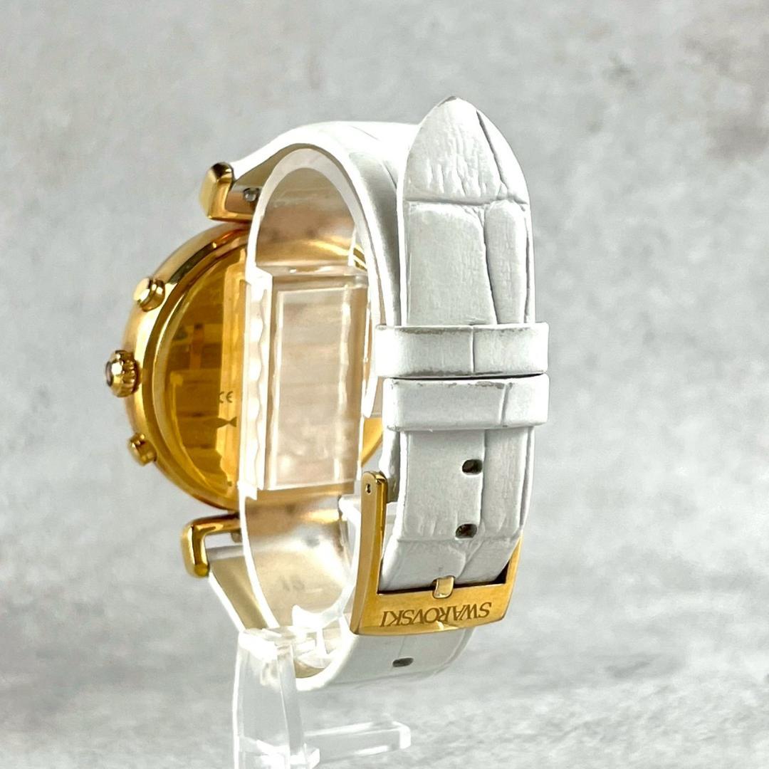 稼働品✨人気 Swarovski スワロフスキー 腕時計 ゴールド クロノグラフ
