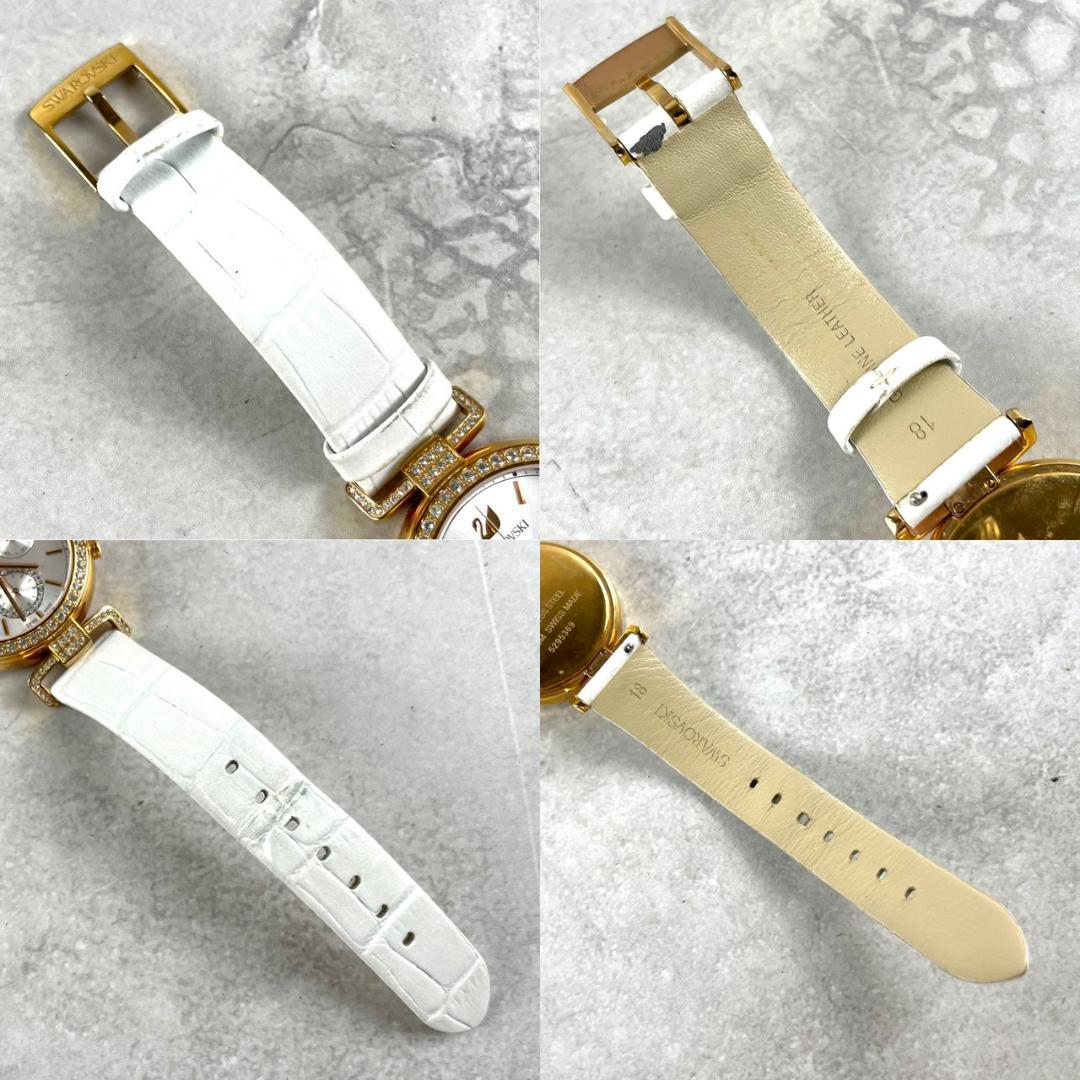 稼働品✨人気 Swarovski スワロフスキー 腕時計 ゴールド クロノグラフ