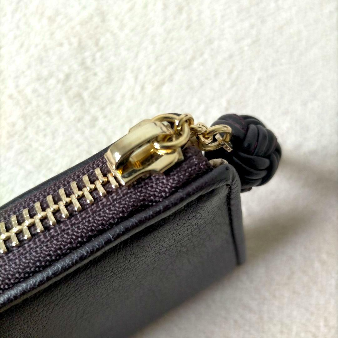 新品未使用♡土屋鞄 ガゼットコード ファスナーキーポーチ キーケース ブラウン