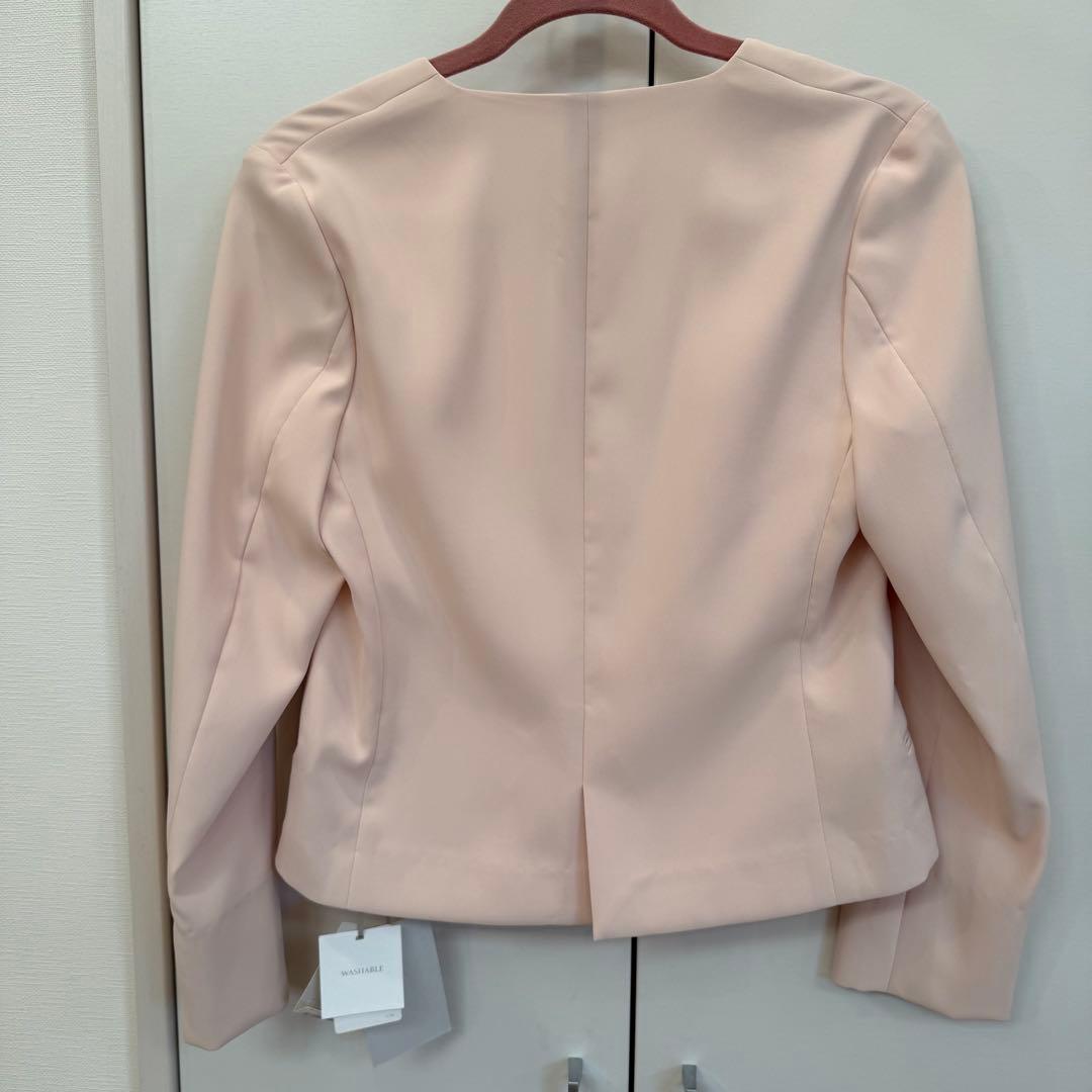 セルフォード ピンク ノーカラージャケット