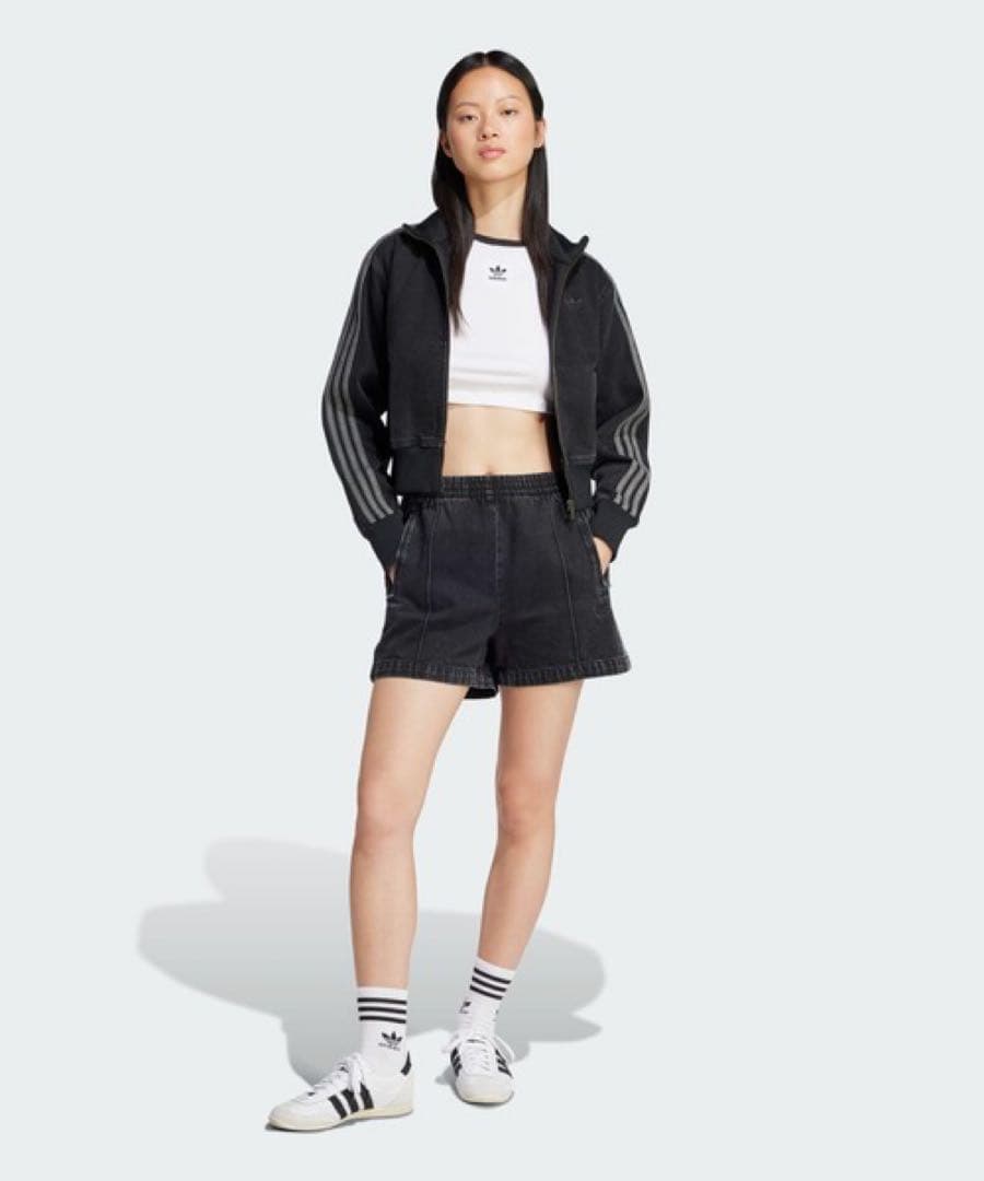 新品★アディダス アディカラー デニム ファイヤーバードショーツSショートパンツ