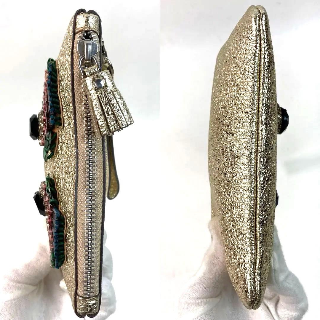 【美品・希少】アニヤハインドマーチ クラッチバッグ アイズ ラメ リストレット