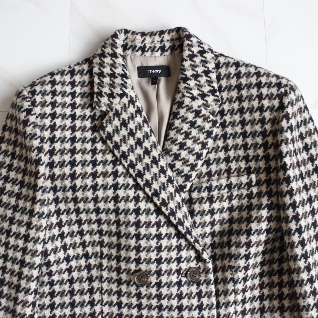 Theory Square DB JKT テーラードジャケット Sサイズ 千鳥柄