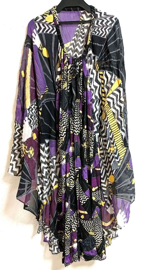 ツモリチサト　テント柄　ワンピース　パープル