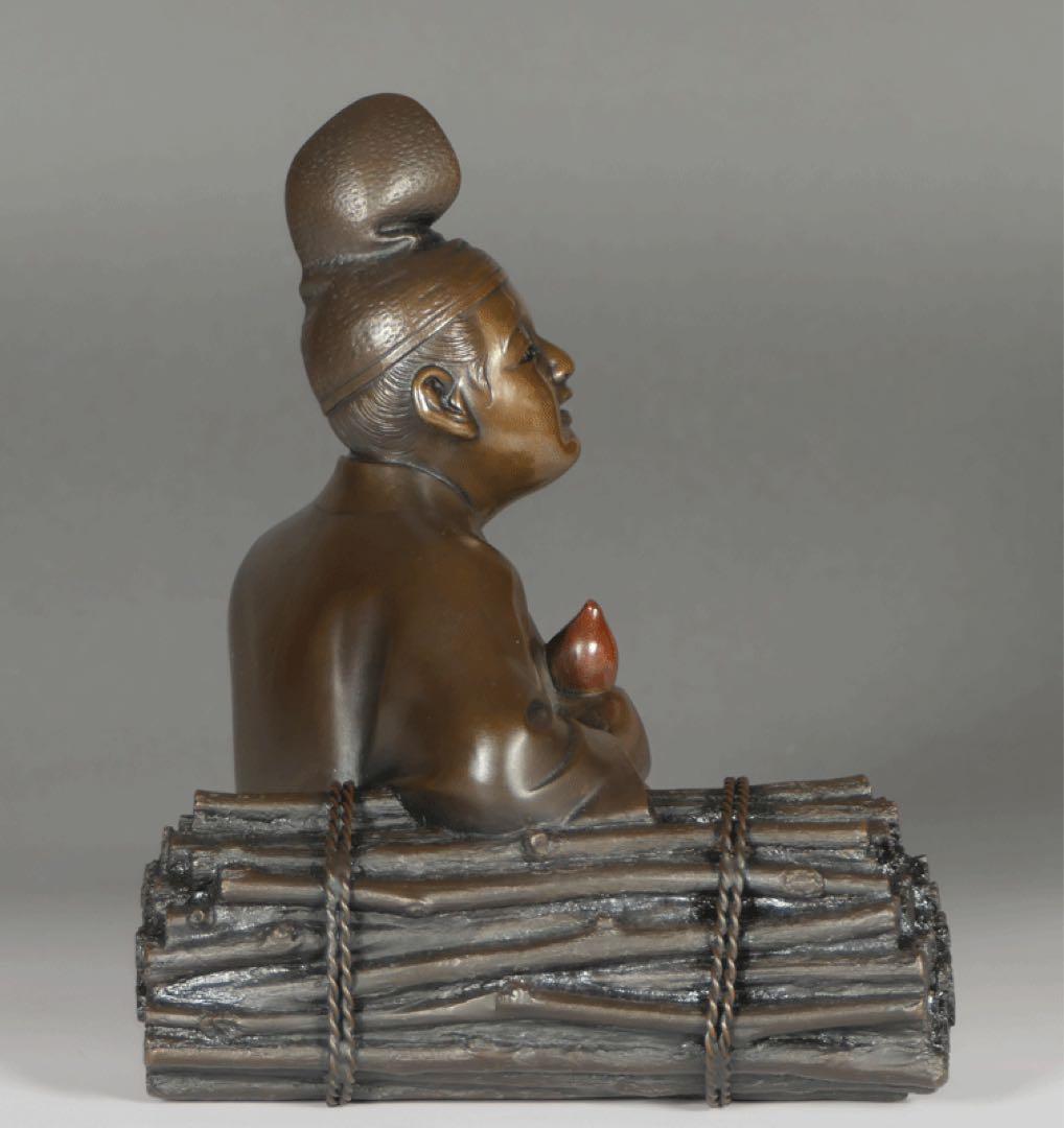 AKIKO　　銅器置物 養老乃瀧伝説 養老の滝