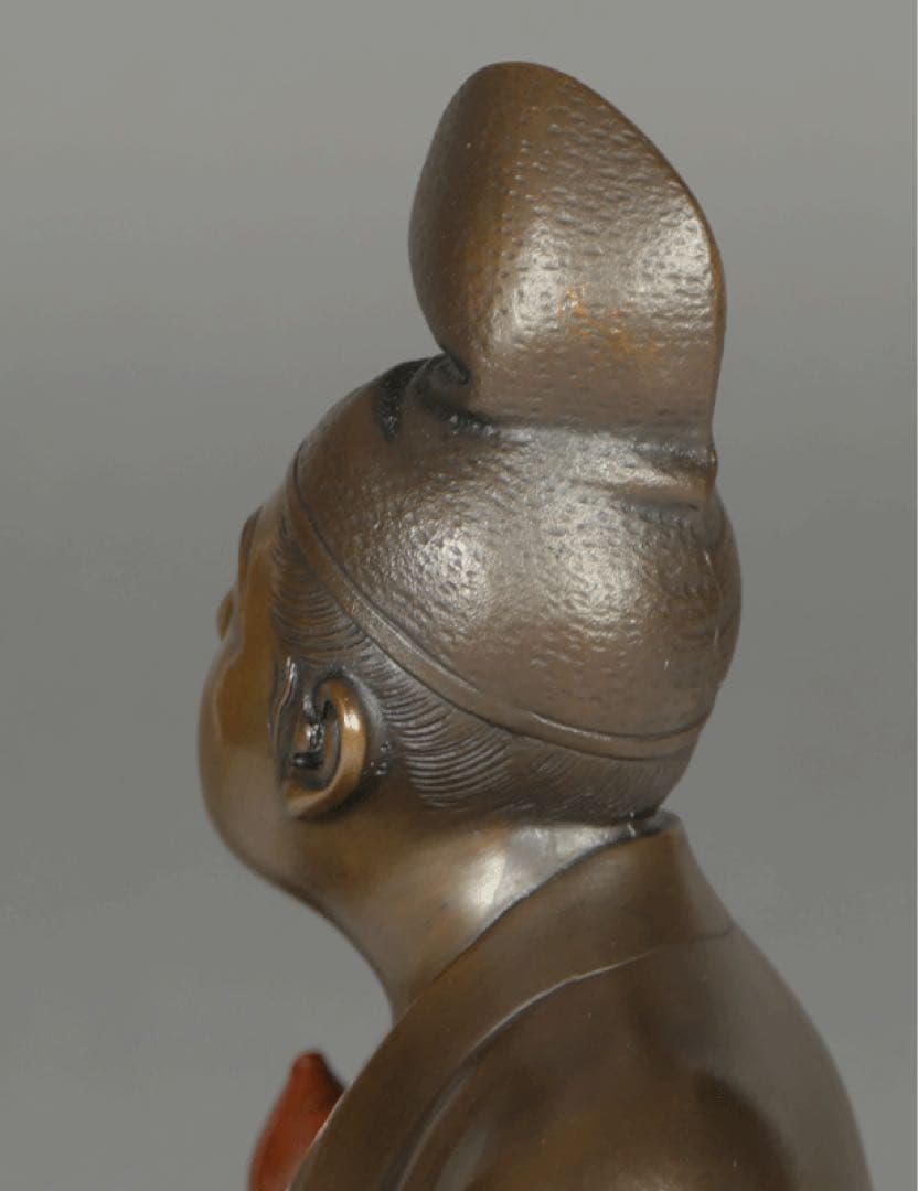 AKIKO　　銅器置物 養老乃瀧伝説 養老の滝