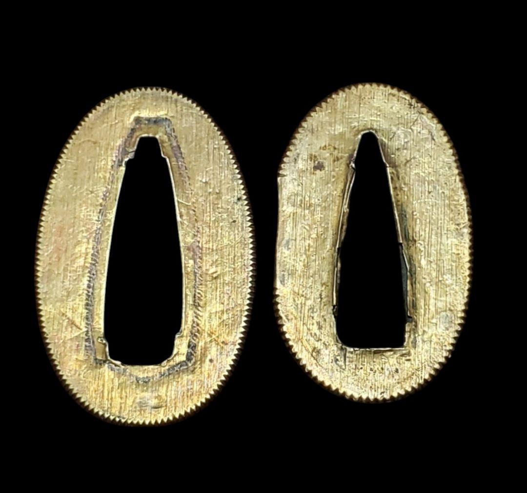 状態の良い金着せ切羽。二枚一組