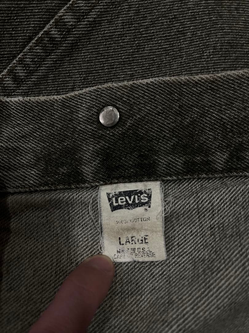 Levi's ブラック デニムジャケット 70598 先染め アメリカ製