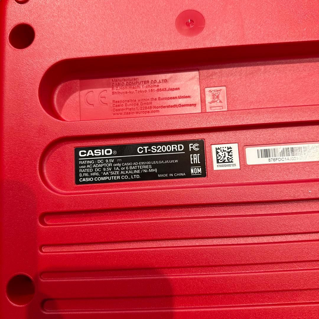 CASIO Casiotone CT-S200 赤・レッド 61鍵盤