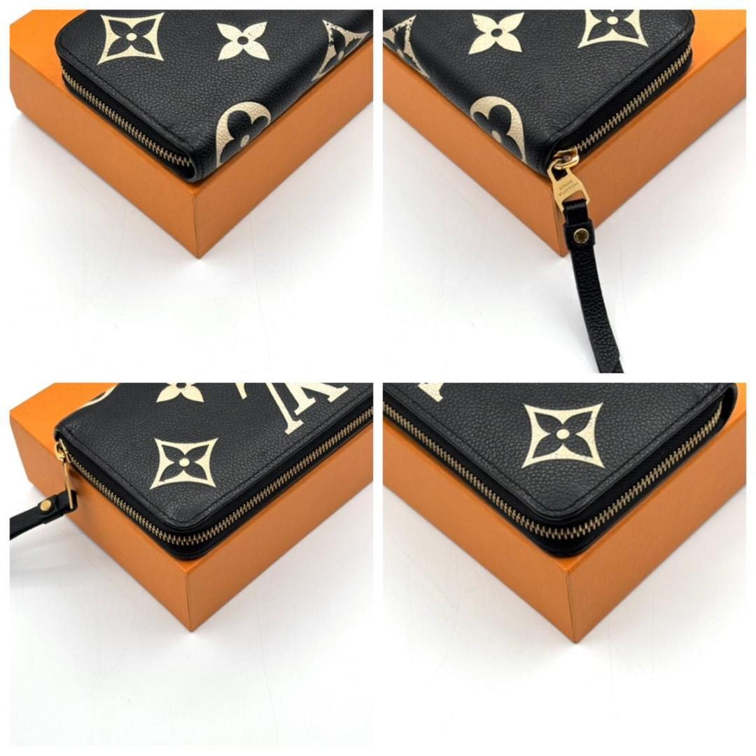 最新型 ルイヴィトン モノグラム ジャイアント ジッピーウォレット 黒 白